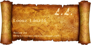 Loosz László névjegykártya