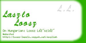 laszlo loosz business card